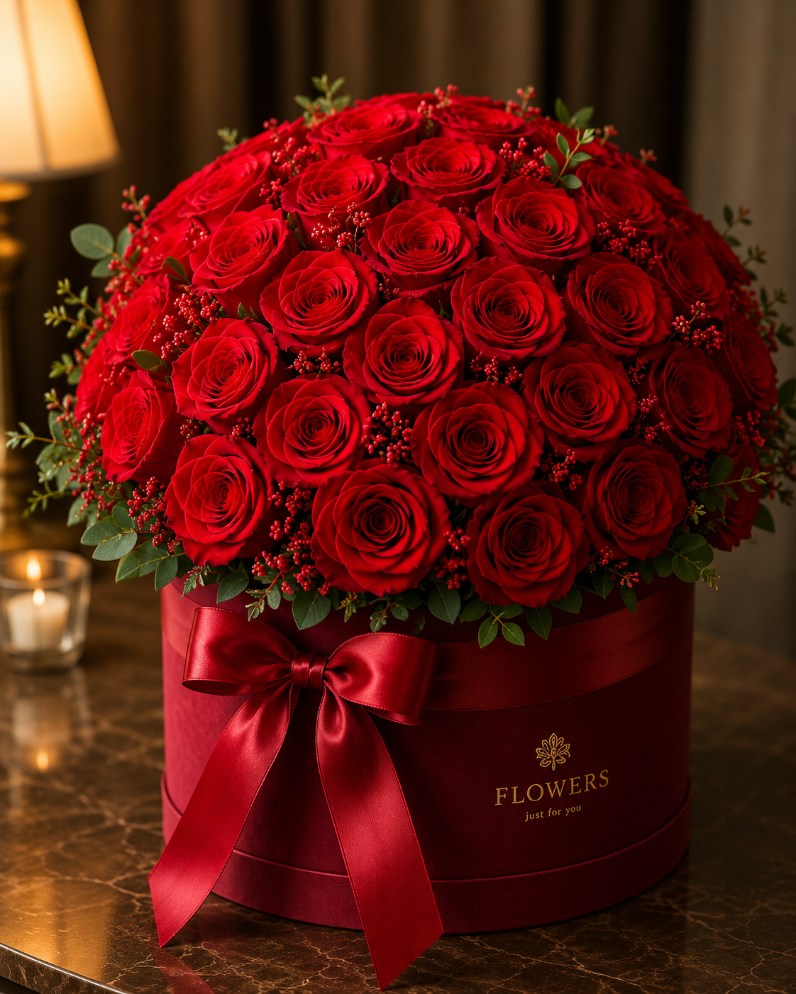 Ruby Luxe Rose Box