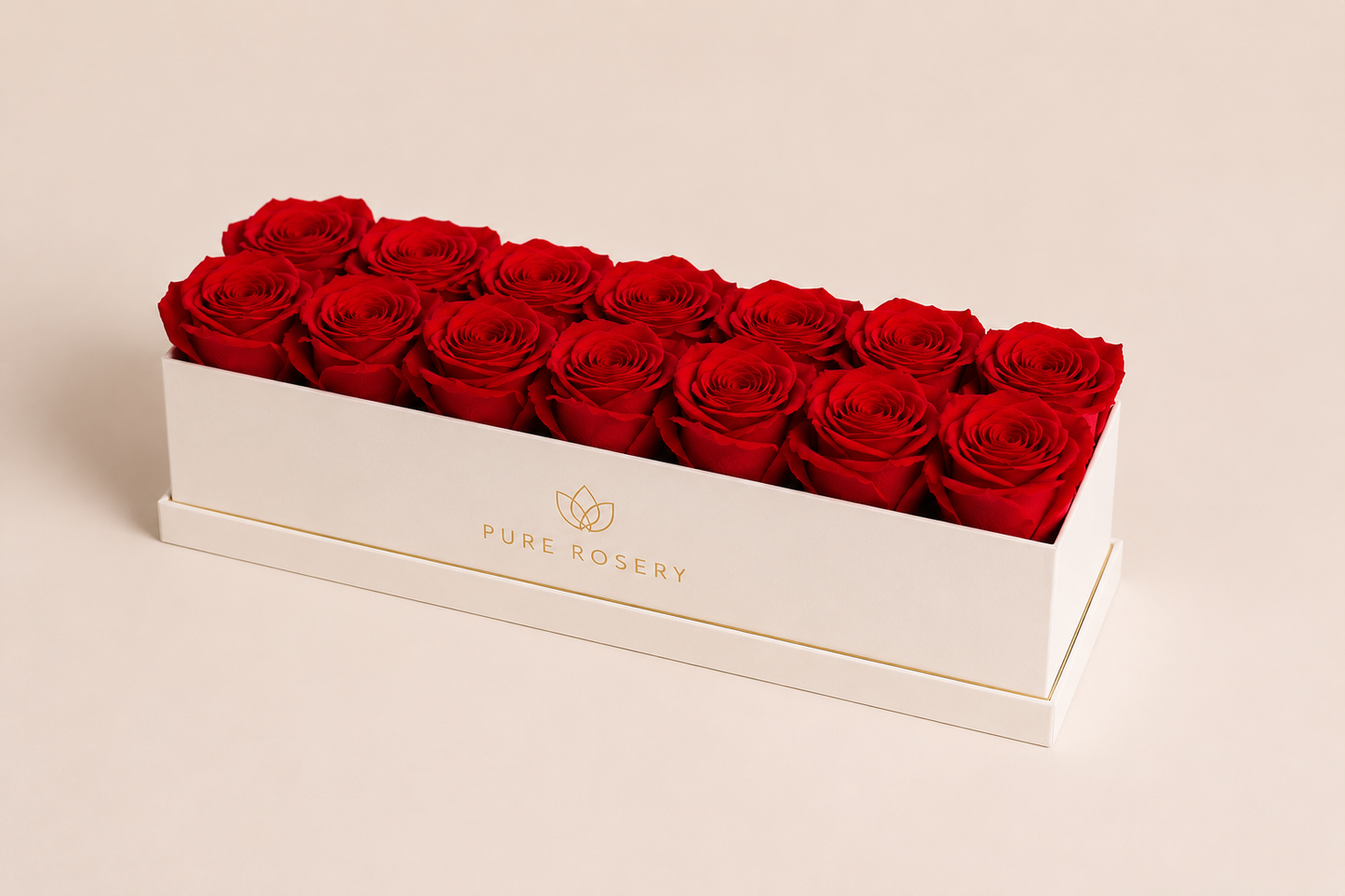 Luxury Red Rose Rectangle Box