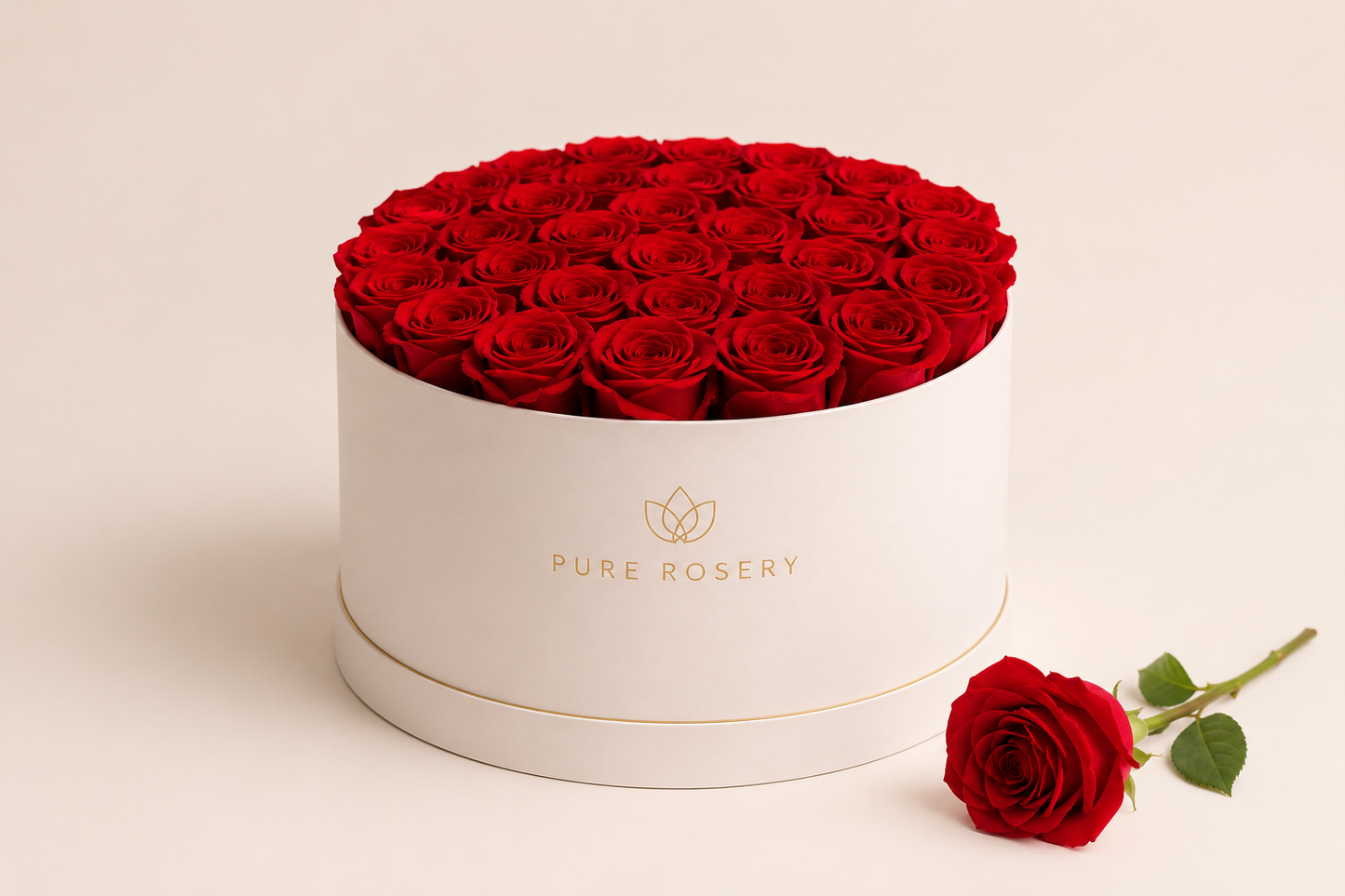 Luxury Red Rose Hat Box